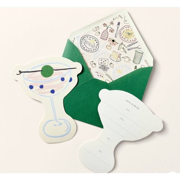 Kate Spade Hostess Set | Bundled Party Invites, Candles, Matches & Snack Cups - Picture 6 of 8